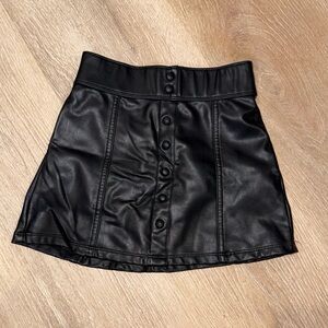 Black Abercrombie Kids girl’s faux leather skirt